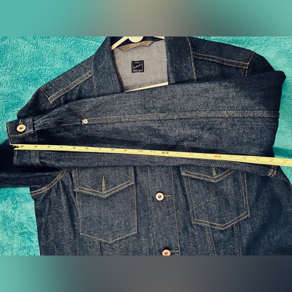 Glenn’s Denim GD211 SLIM TRUCKER JACKET | Raw 14 Oz Denim - Vivid Indigo size M - Picture 7 of 11